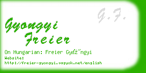 gyongyi freier business card